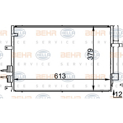 Foto Condensador, aire acondicionado BEHR HELLA SERVICE 8FC351318391