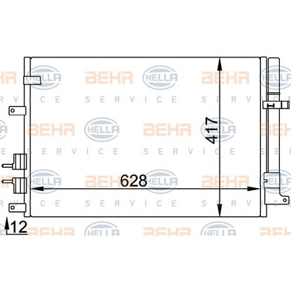 Фото Конденсатор, кондиционер BEHR HELLA SERVICE 8FC351318431