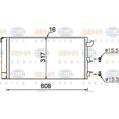 Foto Kondensator, Klimaanlage BEHR HELLA SERVICE 8FC351318721