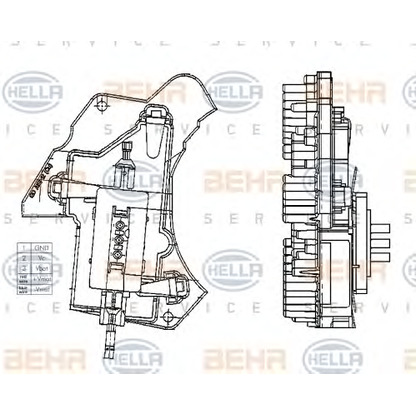 Foto Unidad de control, calefacción/ventilación BEHR HELLA SERVICE 5HL351321011