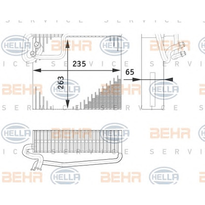 Photo Evaporator, air conditioning BEHR HELLA SERVICE 8FV351330181