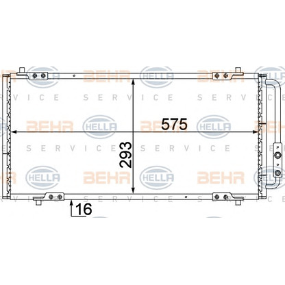 Foto Condensador, aire acondicionado BEHR HELLA SERVICE 8FC351330461