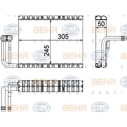 Фото Испаритель, кондиционер BEHR HELLA SERVICE 8FV351330661