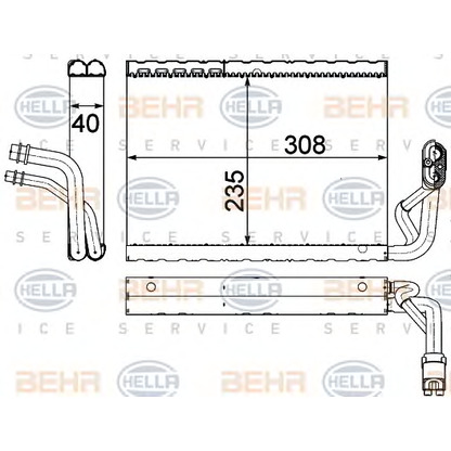 Фото Испаритель, кондиционер BEHR HELLA SERVICE 8FV351330691