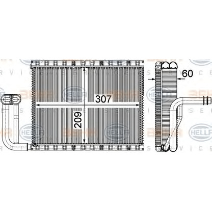 Photo Evaporator, air conditioning BEHR HELLA SERVICE 8FV351331111