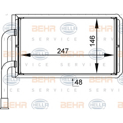 Foto Scambiatore calore, Riscaldamento abitacolo BEHR HELLA SERVICE 8FH351333031