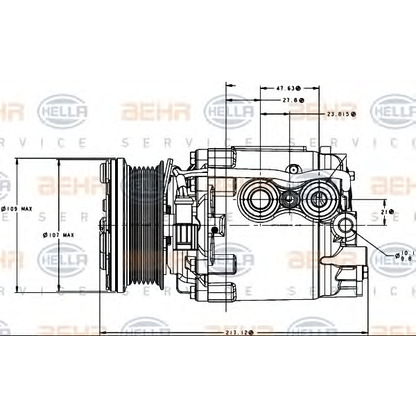 Фото Компрессор, кондиционер BEHR HELLA SERVICE 8FK351334111