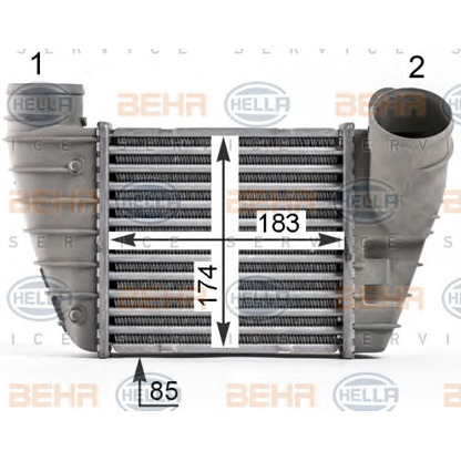 Photo Intercooler, charger BEHR HELLA SERVICE 8ML376700051