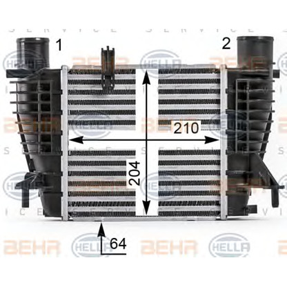 Photo Intercooler, charger BEHR HELLA SERVICE 8ML376700131