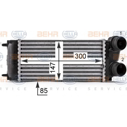 Photo Intercooler, échangeur BEHR HELLA SERVICE 8ML376700511