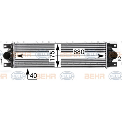 Photo Intercooler, échangeur BEHR HELLA SERVICE 8ML376700644