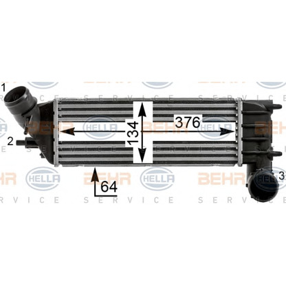 Foto Intercooler BEHR HELLA SERVICE 8ML376700714