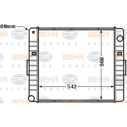 Photo Core, radiator BEHR HELLA SERVICE 8MK376704611