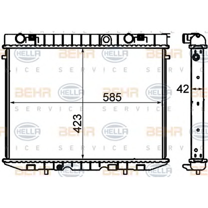 Foto Kühler, Motorkühlung BEHR HELLA SERVICE 8MK376705621