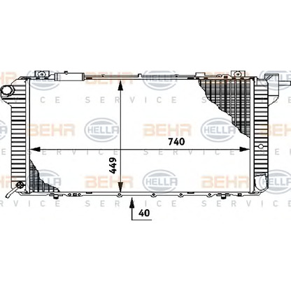 Фото Радиатор, охлаждение двигателя BEHR HELLA SERVICE 8MK376706001