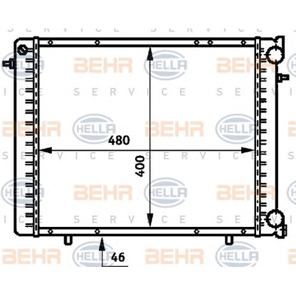 Photo Radiateur, refroidissement du moteur BEHR HELLA SERVICE 8MK376706211