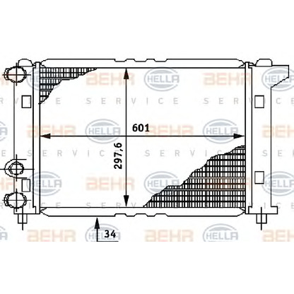 Фото Радиатор, охлаждение двигателя BEHR HELLA SERVICE 8MK376706311