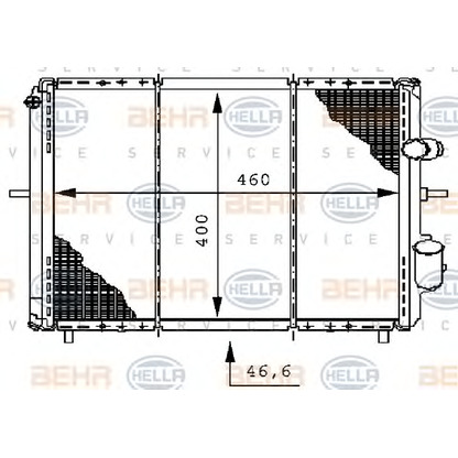 Foto Radiador, refrigeración del motor BEHR HELLA SERVICE 8MK376706371