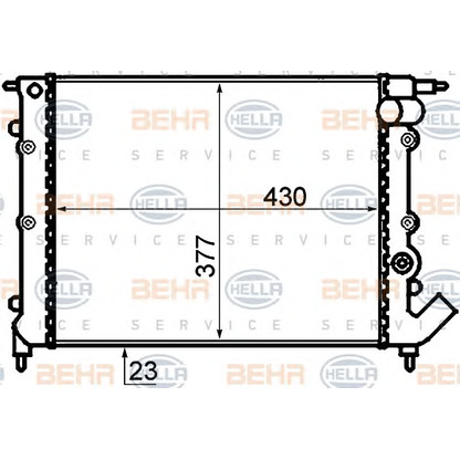 Фото Радиатор, охлаждение двигателя BEHR HELLA SERVICE 8MK376706411