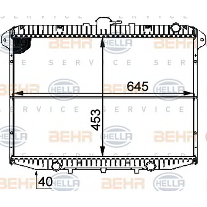 Foto Kühler, Motorkühlung BEHR HELLA SERVICE 8MK376706591