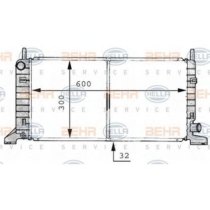 Foto Radiador, refrigeración del motor BEHR HELLA SERVICE 8MK376706661