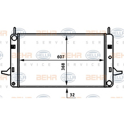 Foto Radiador, refrigeración del motor BEHR HELLA SERVICE 8MK376706671