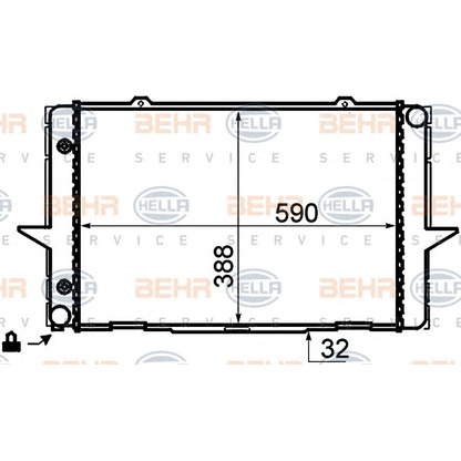 Foto Radiatore, Raffreddamento motore BEHR HELLA SERVICE 8MK376706741