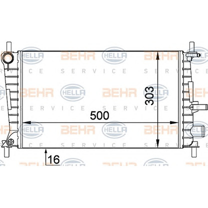 Foto Kühler, Motorkühlung BEHR HELLA SERVICE 8MK376707321