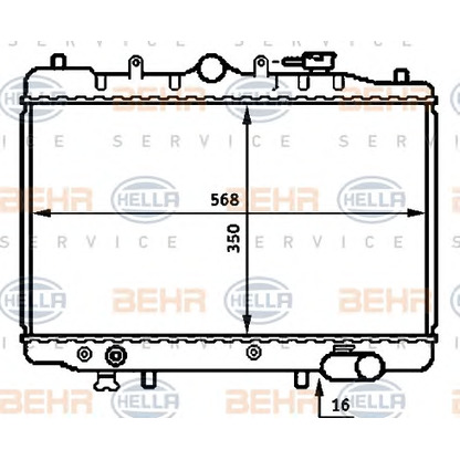 Foto Radiatore, Raffreddamento motore BEHR HELLA SERVICE 8MK376707451