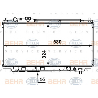 Foto Kühler, Motorkühlung BEHR HELLA SERVICE 8MK376707471