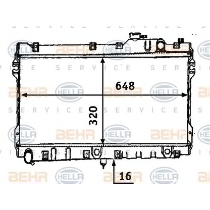 Foto Kühler, Motorkühlung BEHR HELLA SERVICE 8MK376707541