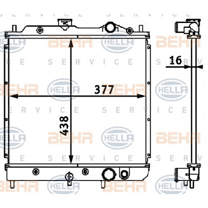 Foto Kühler, Motorkühlung BEHR HELLA SERVICE 8MK376708091