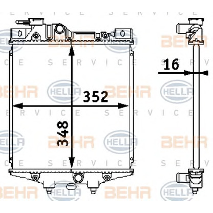 Foto Kühler, Motorkühlung BEHR HELLA SERVICE 8MK376708221