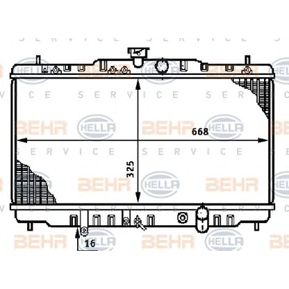 Foto Kühler, Motorkühlung BEHR HELLA SERVICE 8MK376708551