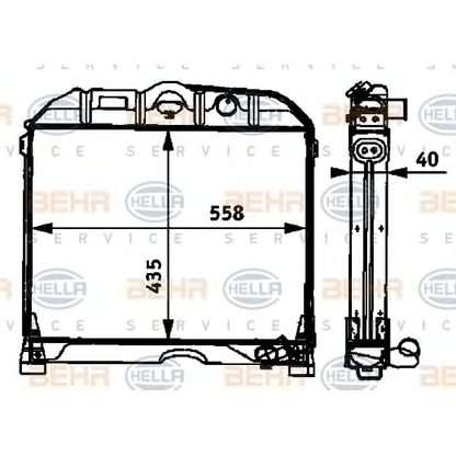 Foto Kühler, Motorkühlung BEHR HELLA SERVICE 8MK376709041