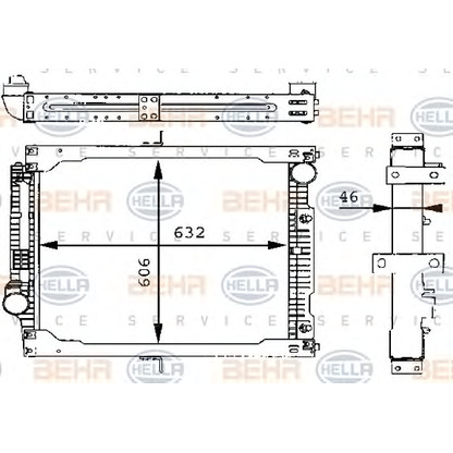 Foto Radiatore, Raffreddamento motore BEHR HELLA SERVICE 8MK376709321