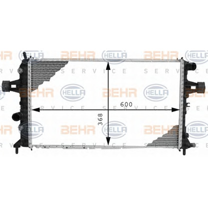 Foto Radiatore, Raffreddamento motore BEHR HELLA SERVICE 8MK376710334