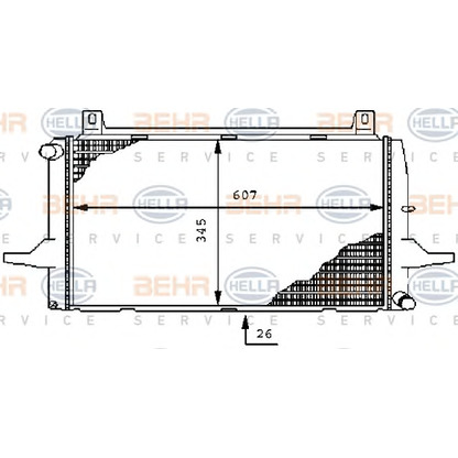 Photo Radiator, engine cooling BEHR HELLA SERVICE 8MK376710791