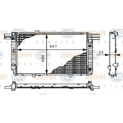 Foto Radiatore, Raffreddamento motore BEHR HELLA SERVICE 8MK376711091