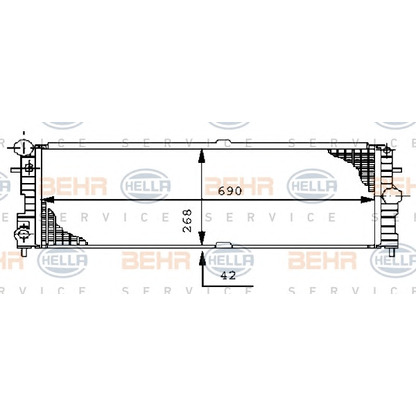 Foto Radiatore, Raffreddamento motore BEHR HELLA SERVICE 8MK376711731