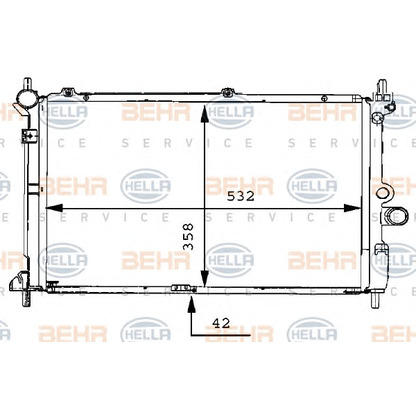 Foto Kühler, Motorkühlung BEHR HELLA SERVICE 8MK376711761