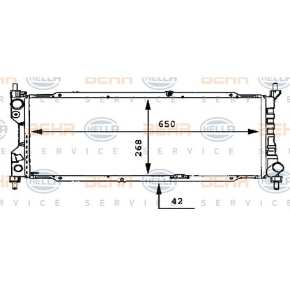 Фото Радиатор, охлаждение двигателя BEHR HELLA SERVICE 8MK376712351