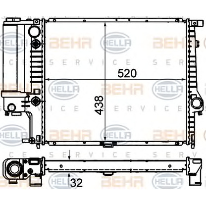 Foto Radiatore, Raffreddamento motore BEHR HELLA SERVICE 8MK376713101