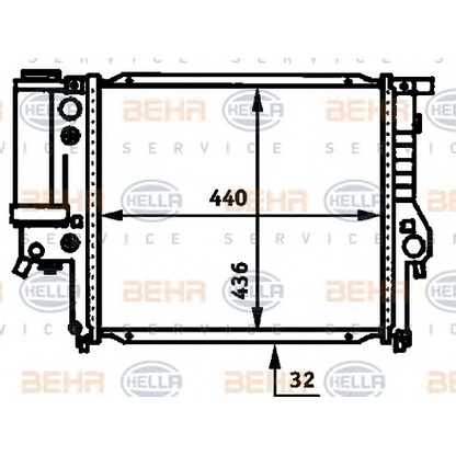 Фото Радиатор, охлаждение двигателя BEHR HELLA SERVICE 8MK376713171