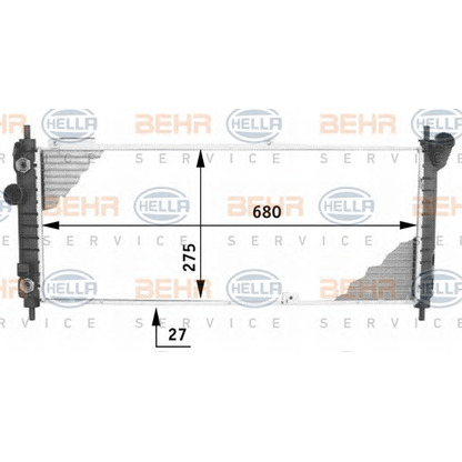 Foto Radiatore, Raffreddamento motore BEHR HELLA SERVICE 8MK376713591