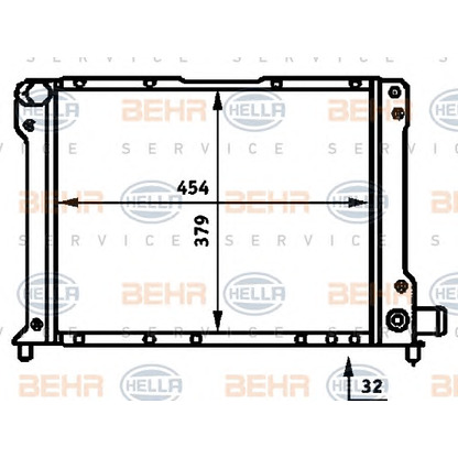 Foto Radiador, refrigeración del motor BEHR HELLA SERVICE 8MK376713661