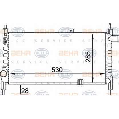 Zdjęcie Chłodnica, układ chłodzenia silnika BEHR HELLA SERVICE 8MK376714281