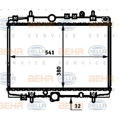 Foto Radiatore, Raffreddamento motore BEHR HELLA SERVICE 8MK376714401