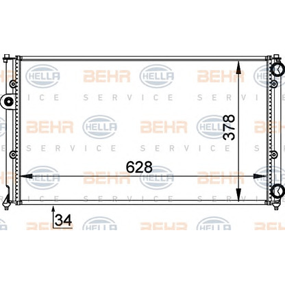 Photo Radiator, engine cooling BEHR HELLA SERVICE 8MK376714454