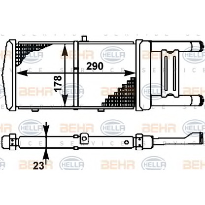 Photo Radiateur, refroidissement du moteur BEHR HELLA SERVICE 8MK376714531